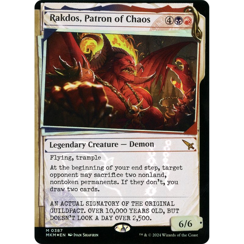Rakdos, Patron of Chaos (MKM-387) - Murders at Karlov Manor: (Showcase) Foil