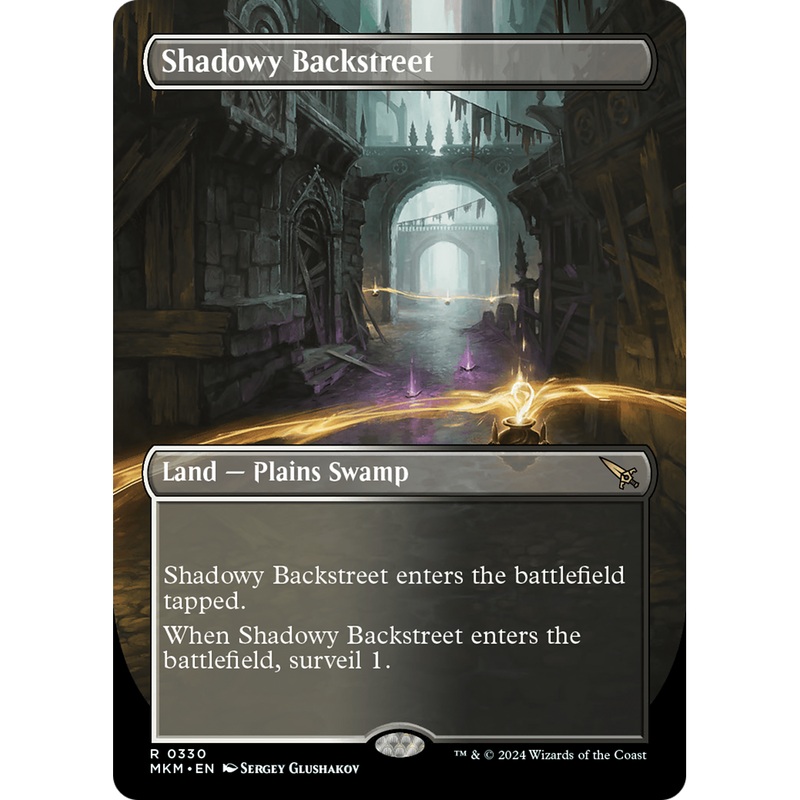 Shadowy Backstreet (MKM-330) - Murders at Karlov Manor (Borderless) Foil