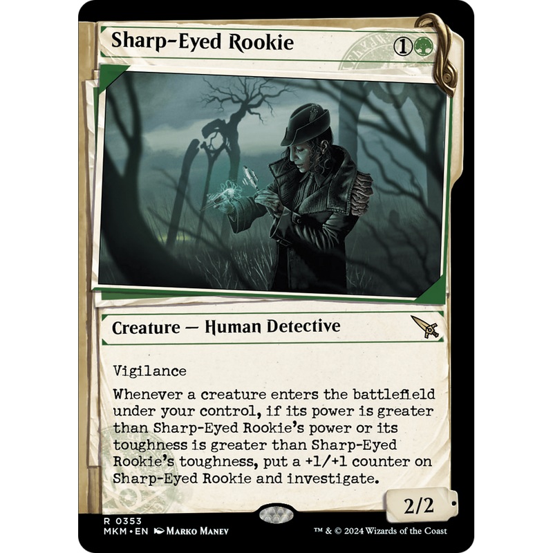 Sharp-Eyed Rookie (MKM-353) - Murders at Karlov Manor: (Showcase) Foil