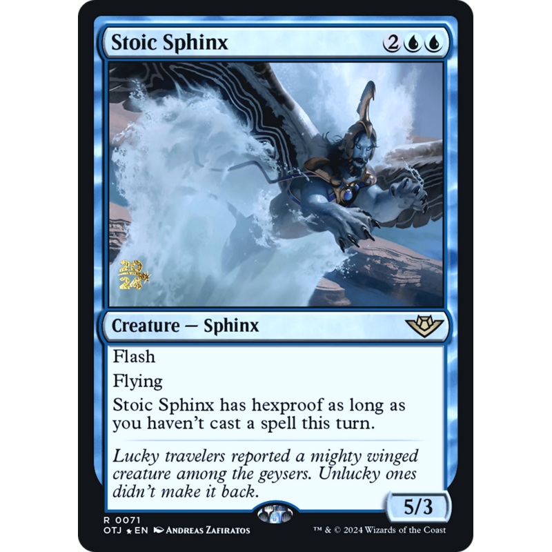 Stoic Sphinx (PRE-71S) - Outlaws of Thunder Junction Promos Foil