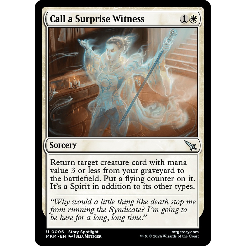 Call a Surprise Witness (MKM-006) - Murders at Karlov Manor