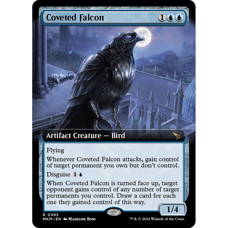 Coveted Falcon (MKM-393) - Murders at Karlov Manor: (Extended Art) Foil