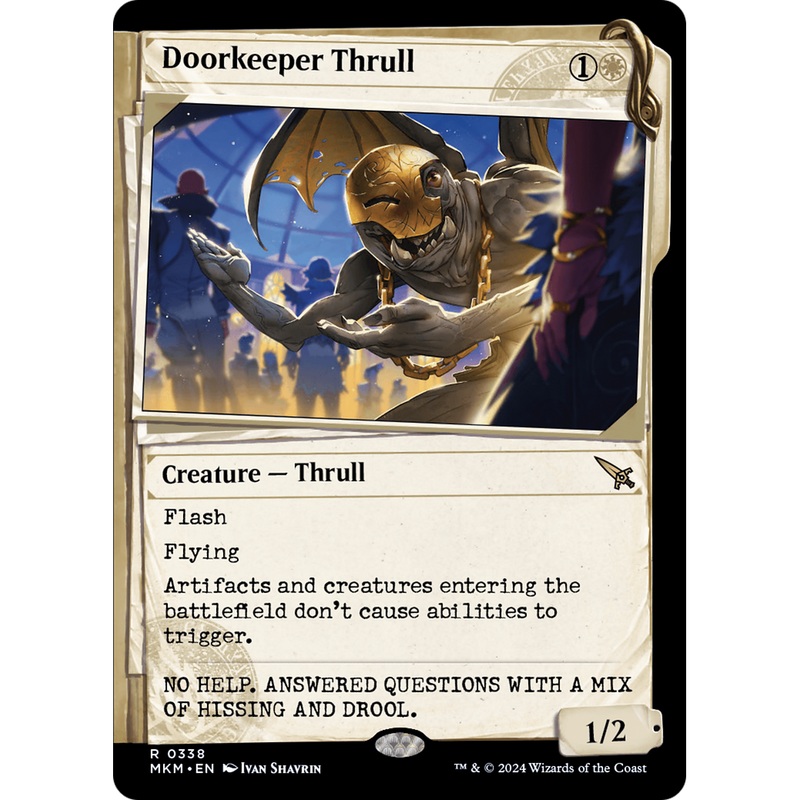 Doorkeeper Thrull (MKM-338) - Murders at Karlov Manor: (Showcase) Foil