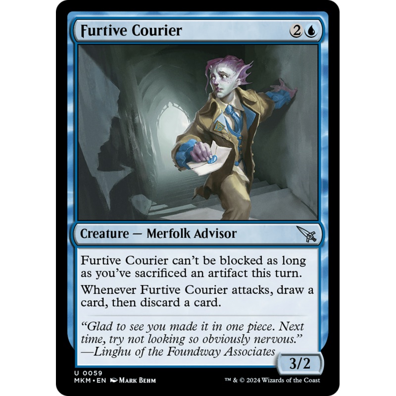 Furtive Courier (MKM-059) - Murders at Karlov Manor Foil