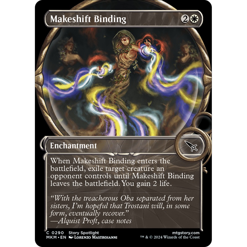 Makeshift Binding (MKM-290) - Murders at Karlov Manor: (Showcase) Foil
