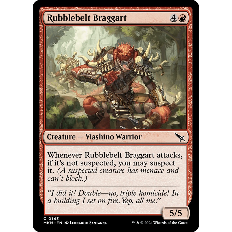Rubblebelt Braggart (MKM-143) - Murders at Karlov Manor