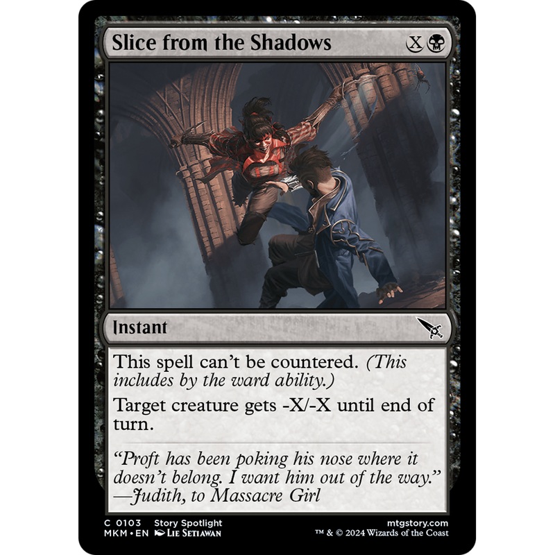 Slice from the Shadows (MKM-103) - Murders at Karlov Manor Foil