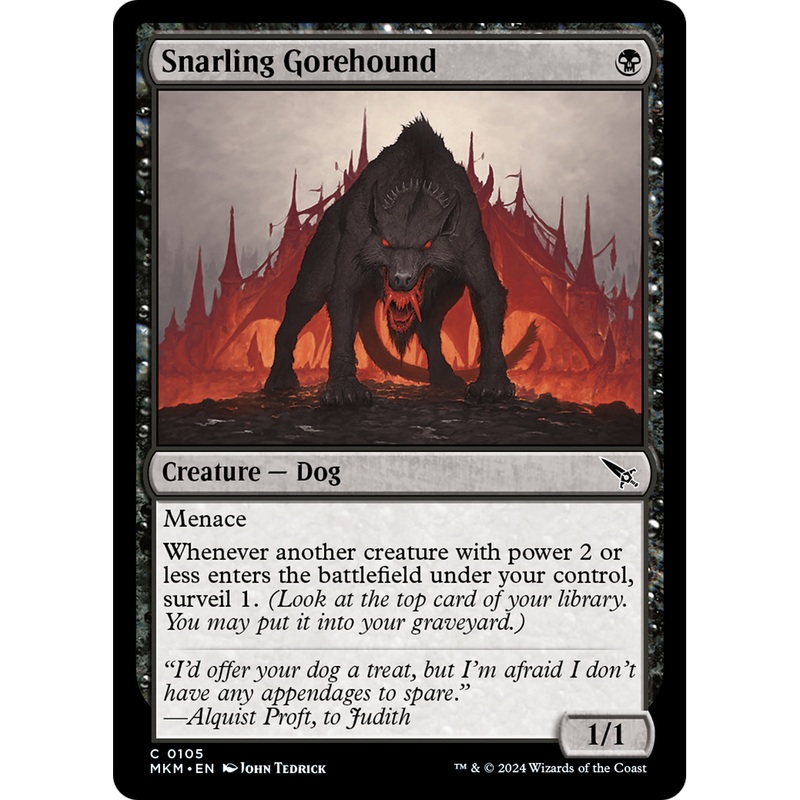 Snarling Gorehound (MKM-105) - Murders at Karlov Manor Foil
