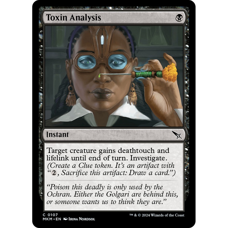 Toxin Analysis (MKM-107) - Murders at Karlov Manor