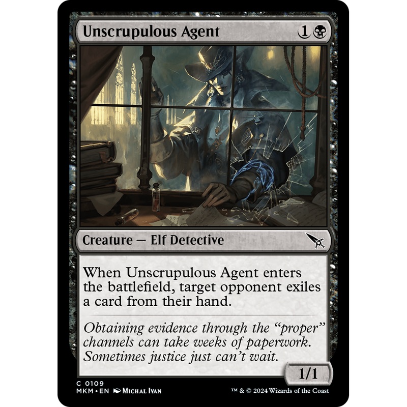Unscrupulous Agent (MKM-109) - Murders at Karlov Manor Foil