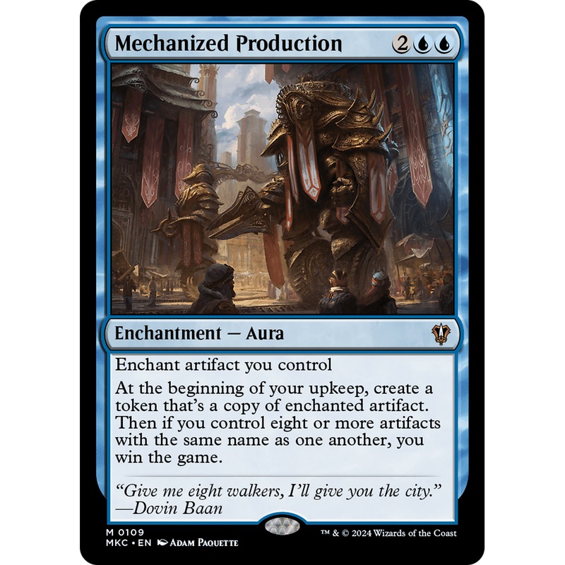 Mechanized Production (MKC-109) - Murders at Karlov Manor Commander