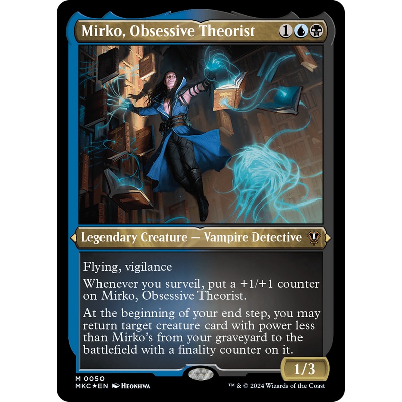 Mirko, Obsessive Theorist (MKC-050) - Murders at Karlov Manor Commander Etched Foil