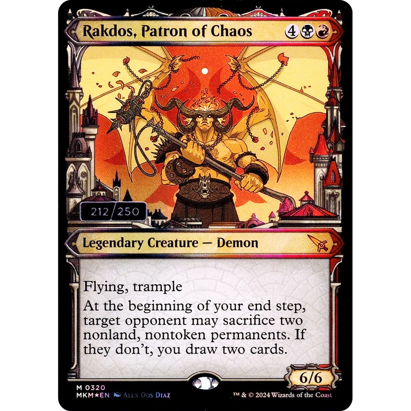 Rakdos, Patron of Chaos (MKM-320Z) - Murders at Karlov Manor Foil