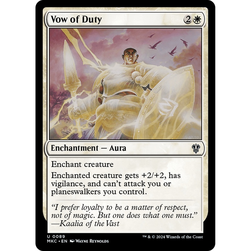 Vow of Duty (MKC-089) - Murders at Karlov Manor Commander