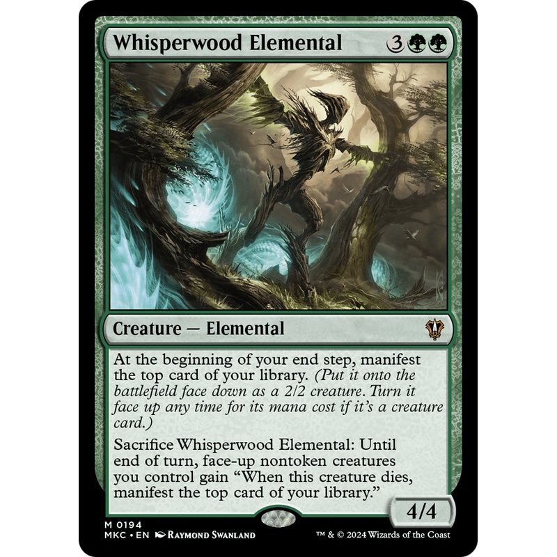 Whisperwood Elemental (MKC-194) - Murders at Karlov Manor Commander