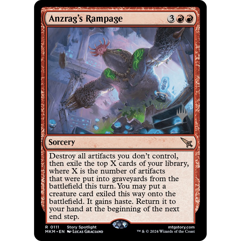 Anzrag's Rampage (PPMKM-111P) - Murders at Karlov Manor Promos Foil