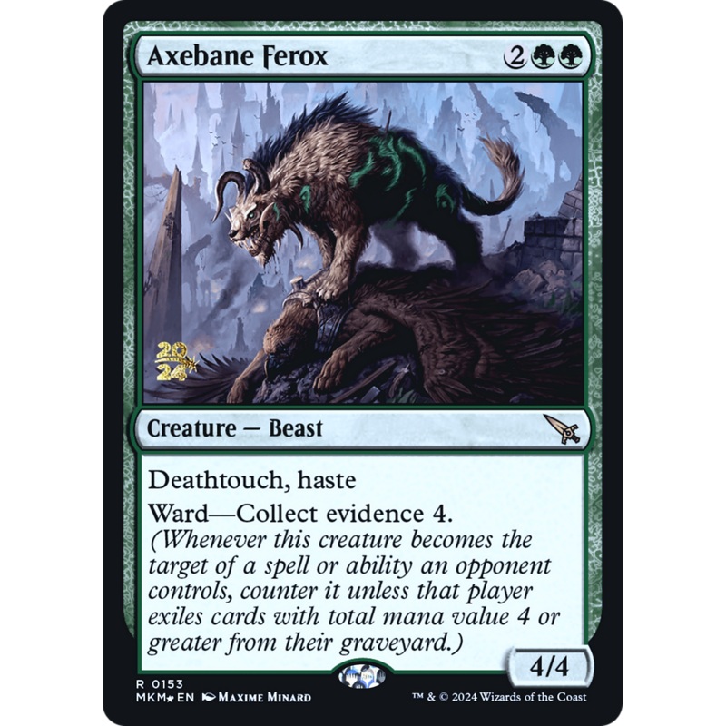 Axebane Ferox (PRE-153S) - Murders at Karlov Manor Promos Foil
