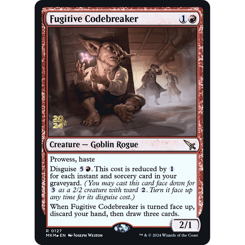 Fugitive Codebreaker (PRE-127S) - Murders at Karlov Manor Promos Foil