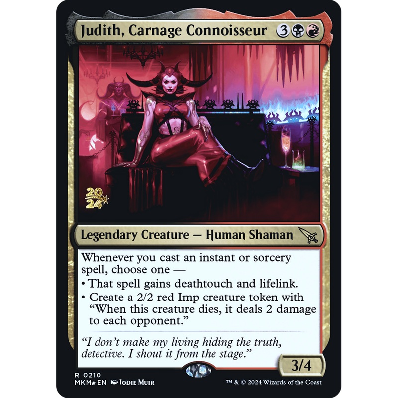 Judith, Carnage Connoisseur (PRE-210S) - Murders at Karlov Manor Promos Foil