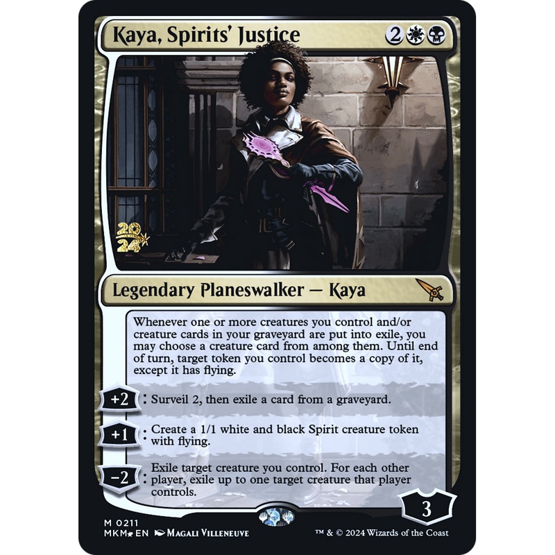 Kaya, Spirits' Justice (PRE-211S) - Murders at Karlov Manor Promos Foil