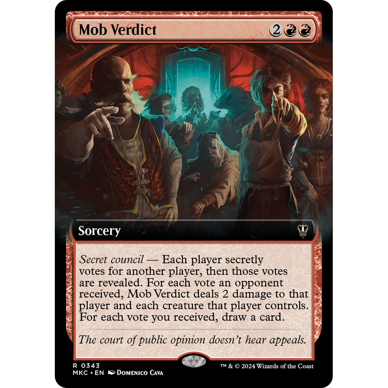 Mob Verdict (MKC-343) - Murders at Karlov Manor Commander: (Extended Art)