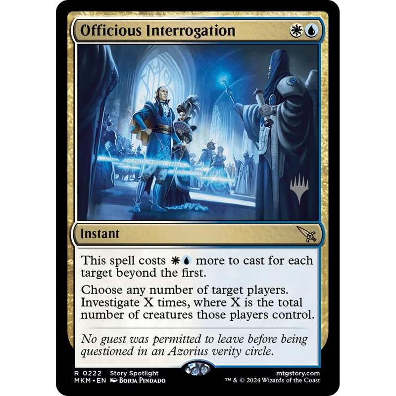 Officious Interrogation (PPMKM-222P) - Murders at Karlov Manor Promos