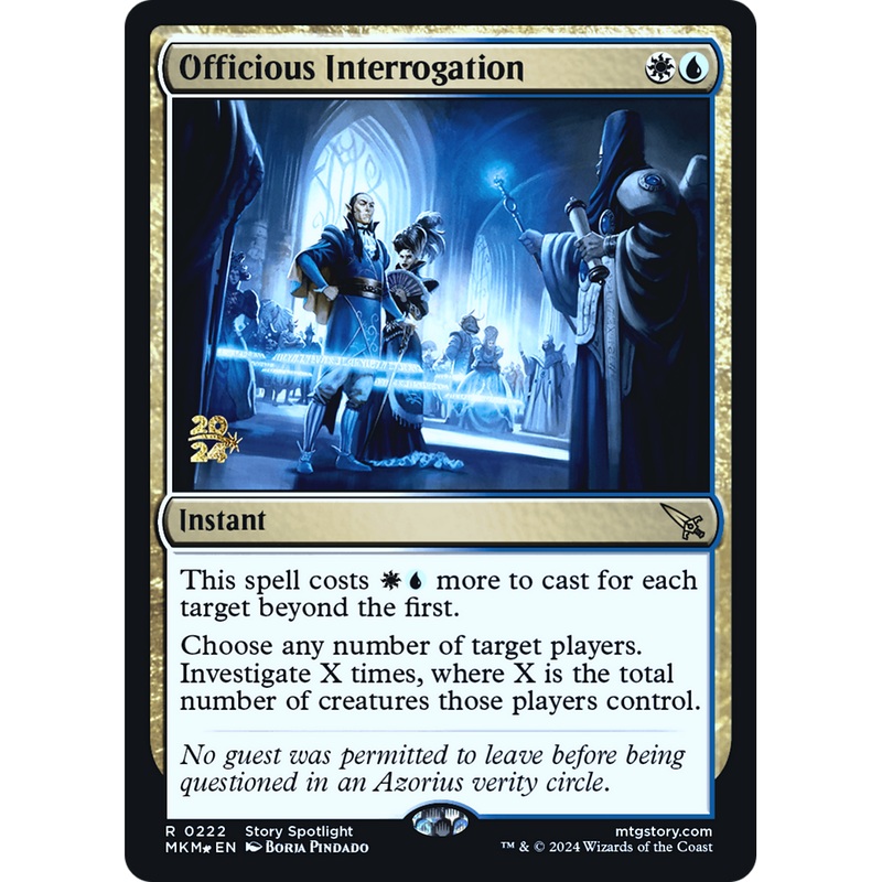 Officious Interrogation (PRE-222S) - Murders at Karlov Manor Promos Foil