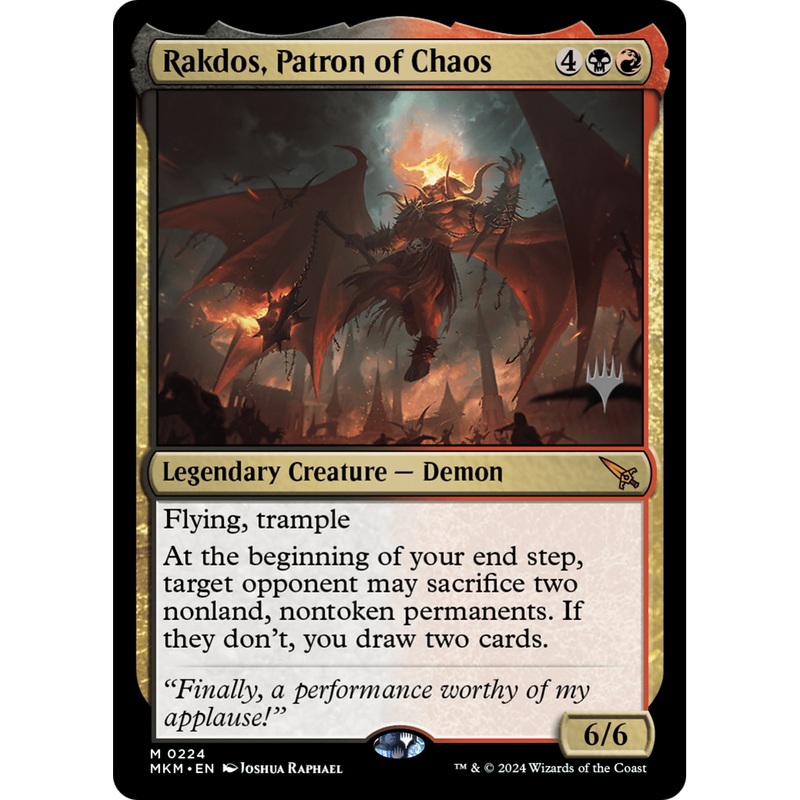 Rakdos, Patron of Chaos (PPMKM-224P) - Murders at Karlov Manor Promos Foil