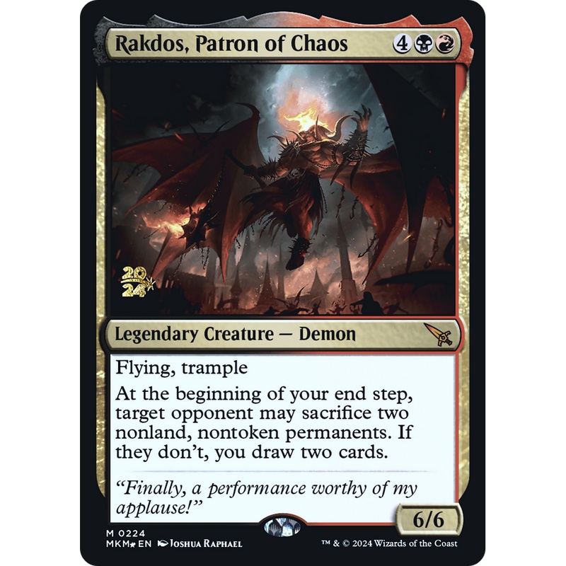 Rakdos, Patron of Chaos (PRE-224S) - Murders at Karlov Manor Promos Foil