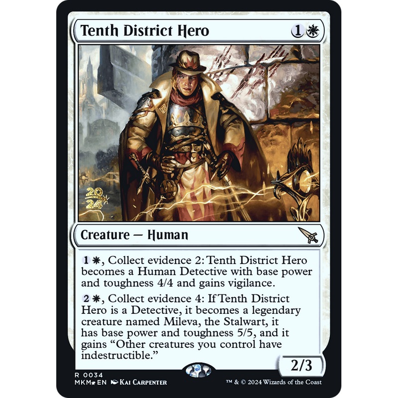 Tenth District Hero (PRE-34S) - Murders at Karlov Manor Promos Foil