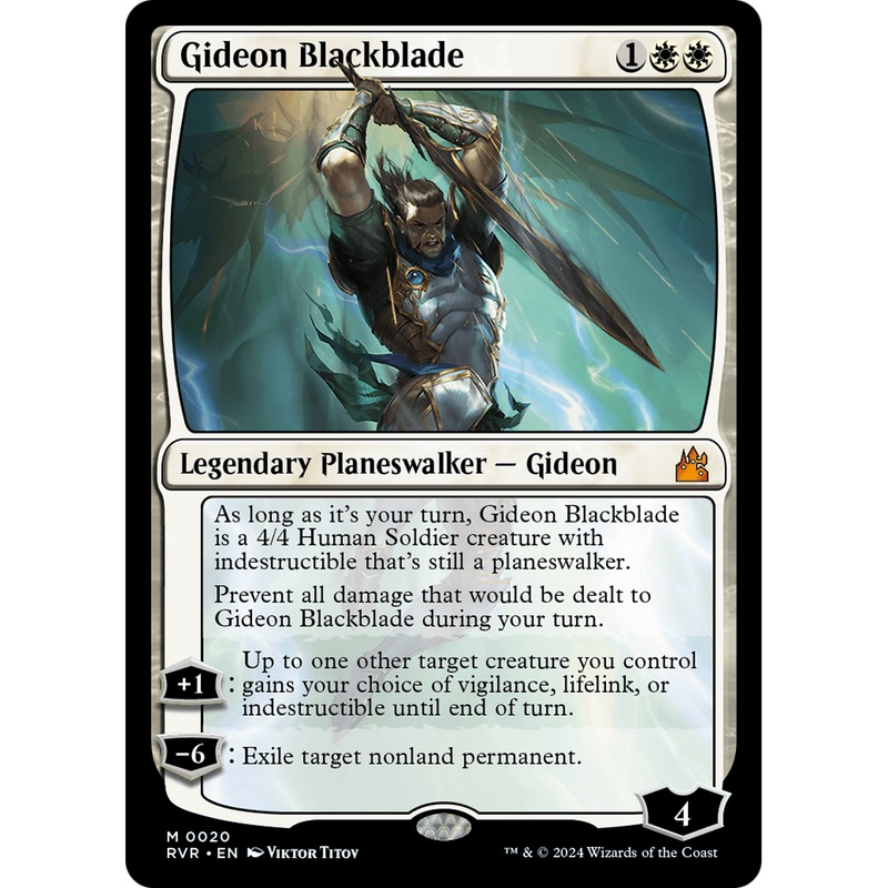 Gideon Blackblade (RVR-020) - Ravnica Remastered Foil