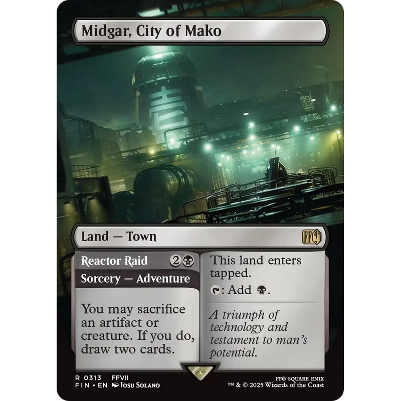 Midgar, City of Mako // Reactor Raid (FIN-313) - FINAL FANTASY (Borderless) Foil
