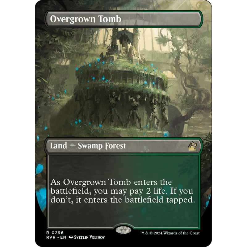 Overgrown Tomb (RVR-296) - Ravnica Remastered (Borderless) Foil