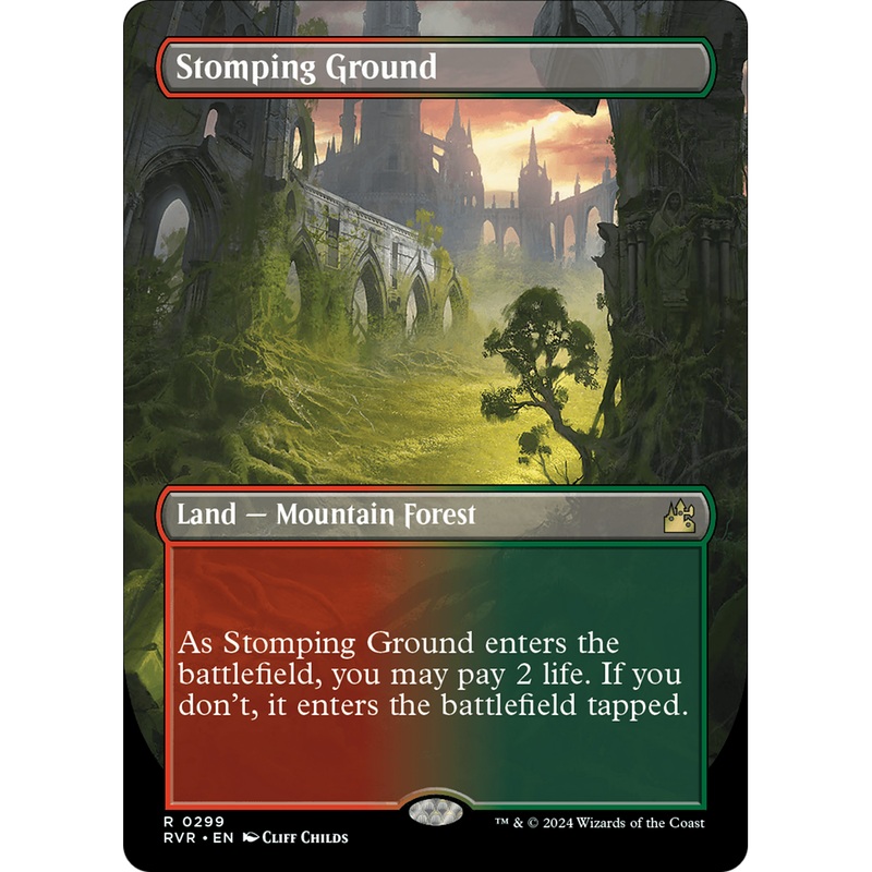 Stomping Ground (RVR-299) - Ravnica Remastered (Borderless) Foil