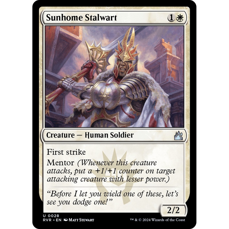 Sunhome Stalwart (RVR-028) - Ravnica Remastered Foil