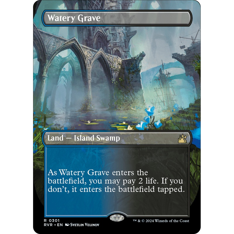 Watery Grave (RVR-301) - Ravnica Remastered (Borderless) Foil