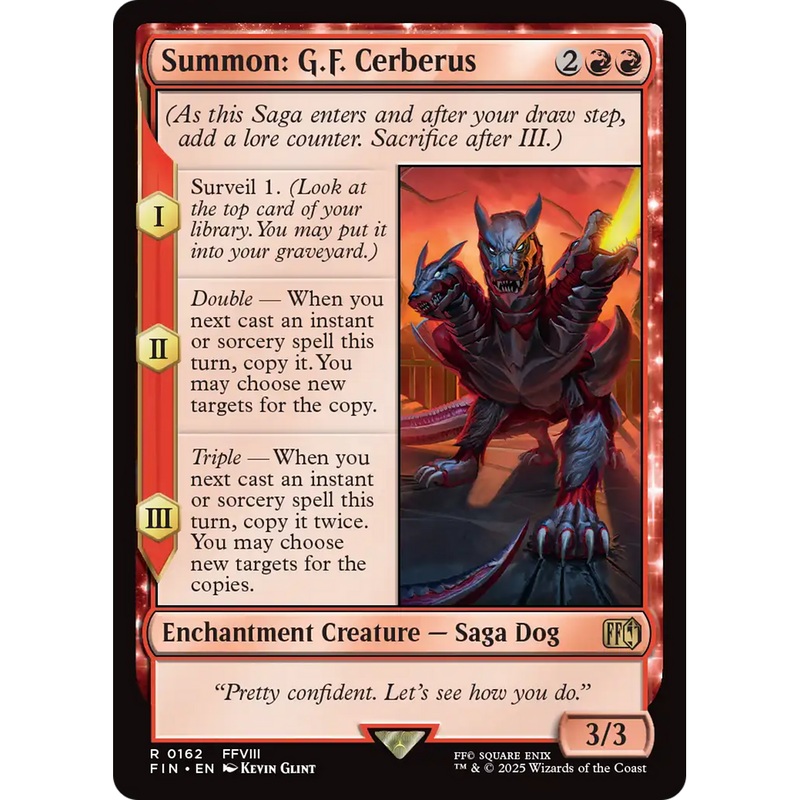 Summon: G.F. Cerberus (FIN-162) - FINAL FANTASY: (enchantment) Foil