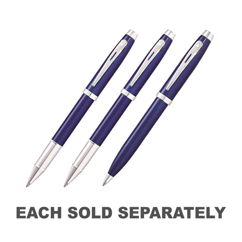 100 styles bleus / stylo plaqu chrom