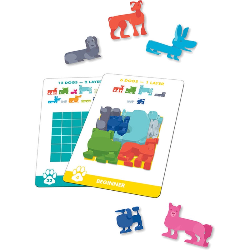 Jeu de puzzle de piles de chiens